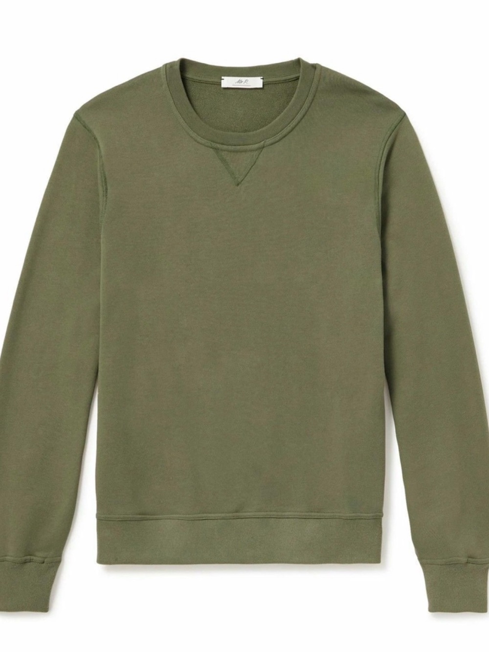 Men's Olive Crewneck Sweatshirt - Minimal Classic